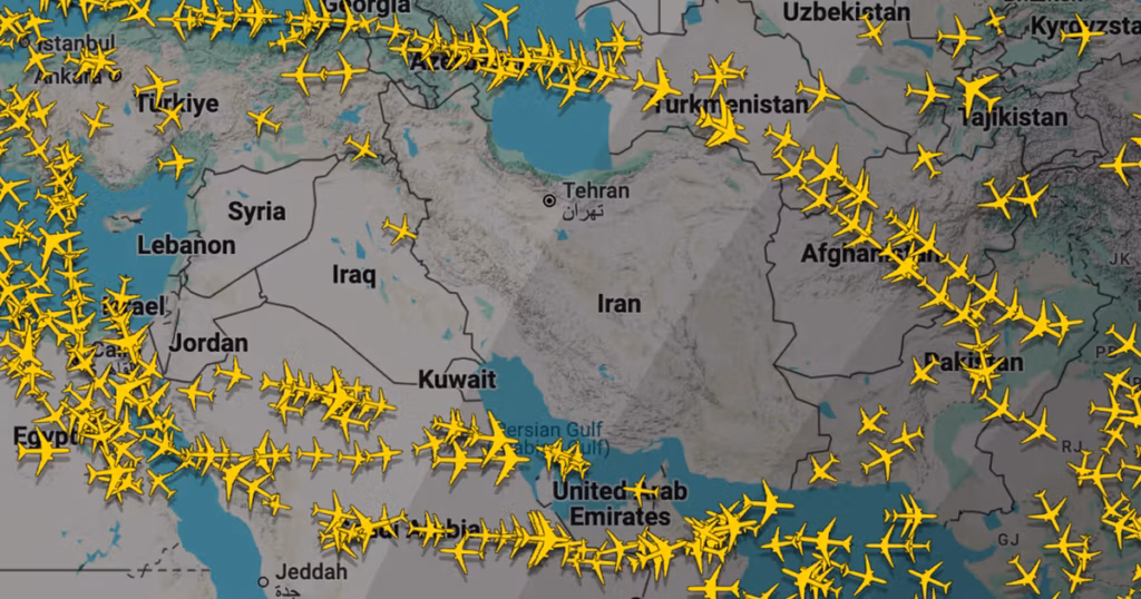 Europe warns airlines to avoid Gulf airspace ഗൾഫ് വ്യോമാതിർത്തി ഒഴിവാക്കാൻ വിമാനക്കമ്പനികൾക്ക് അടിയന്തര മുന്നറിയിപ്പ് 1 air routs
