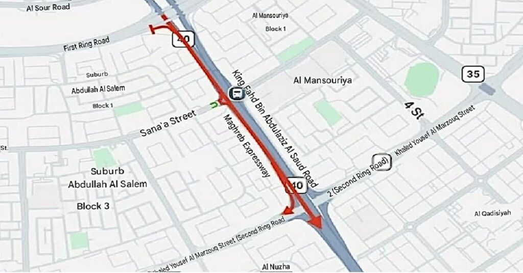 Kuwait Maghrib Expressway closure : വേനൽച്ചൂടും ഗതാഗതക്കുരുക്കും ; കുവൈത്തിൽ ഈ എക്സ്പ്രസ് വേയിൽ ഗതാഗത നിയന്ത്രണം; ഒരു മാസത്തേക്ക് പാതകൾ അടച്ചിടും 1 kuwait 789 1