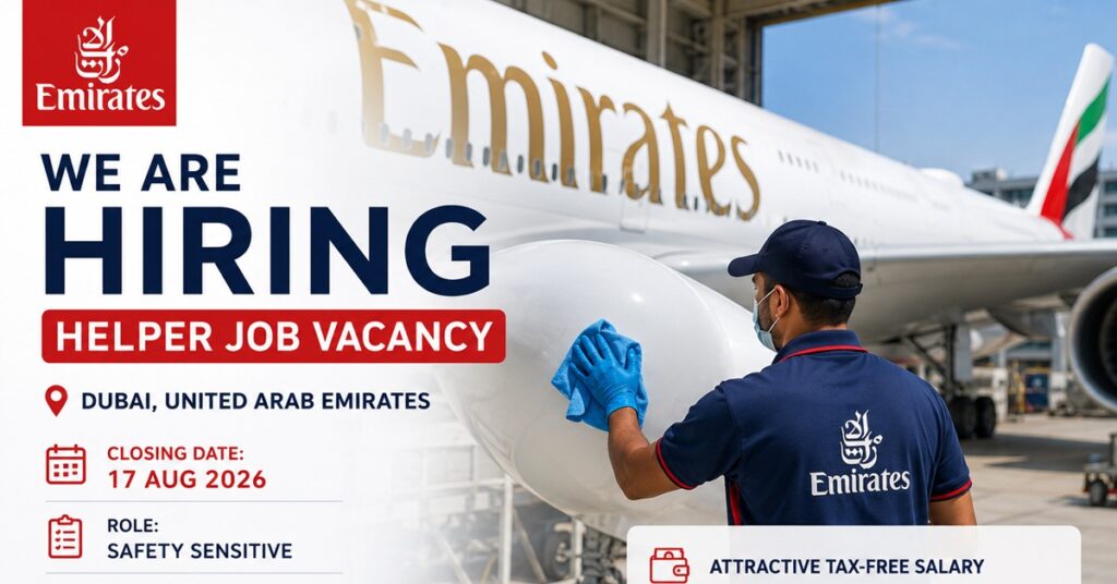 Emirates Helper Job Vacancy Dubai 2026: Apply Before August 17 for Latest Airport Career Opportunity 1 HELPER