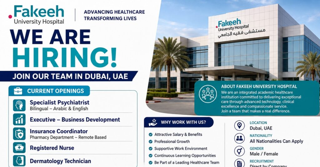 Fakeeh University Hospital Careers 2026: Latest Hospital Job Vacancies in Dubai 1 JOBS 456456