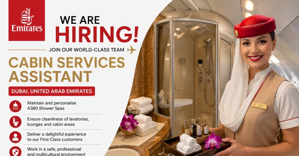 Emirates Cabin Services Assistant Jobs 2026 in Dubai – Apply Now for Aviation Careers 1 JOBSS 2