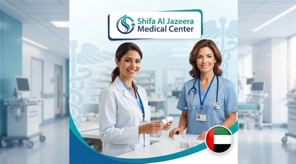 Immediate Hiring in Sharjah & Ajman: Shifa Al Jazeera Medical Center Careers|Apply Now For The Latest Vacancies 1 Shifa Al Jazeera Medical Center Careers 2026 hiring Pharmacist, Registered Nurse and Supporting Staff in Sharjah and Ajman, UAE