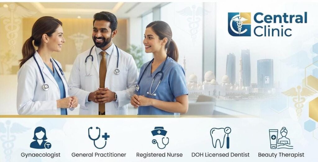Central Clinic Abu Dhabi Hiring DOH Licensed Doctors, Nurses & Dentists||Apply Now For Latest Vacancy 1 Central Clinic Careers Abu Dhabi 2026 hiring DOH Licensed Doctors Nurses Dentists and Beauty Therapists