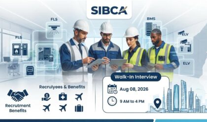 SIBCA Walk-In Interview 2026 in Abu Dhabi for Service Engineers, BMS, ELV and Fire & Life Safety vacancies