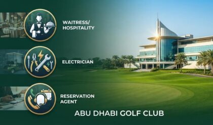 Abu Dhabi Golf Club Jobs 2026 for Waitress Electrician and Reservation Agent vacancies