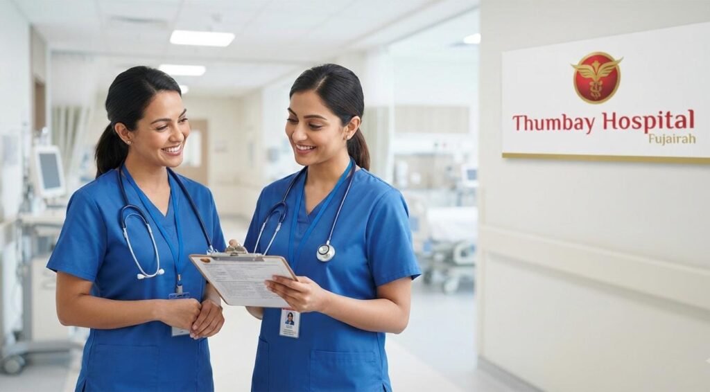 Thumbay Hospital Fujairah Staff Nurse walk-in interview 2026|Apply Now For The Latest Vacancies 1 Thumbay Hospital Fujairah Staff Nurse Jobs 2026 walk-in interview for nurses with BSc Nursing and relevant experience
