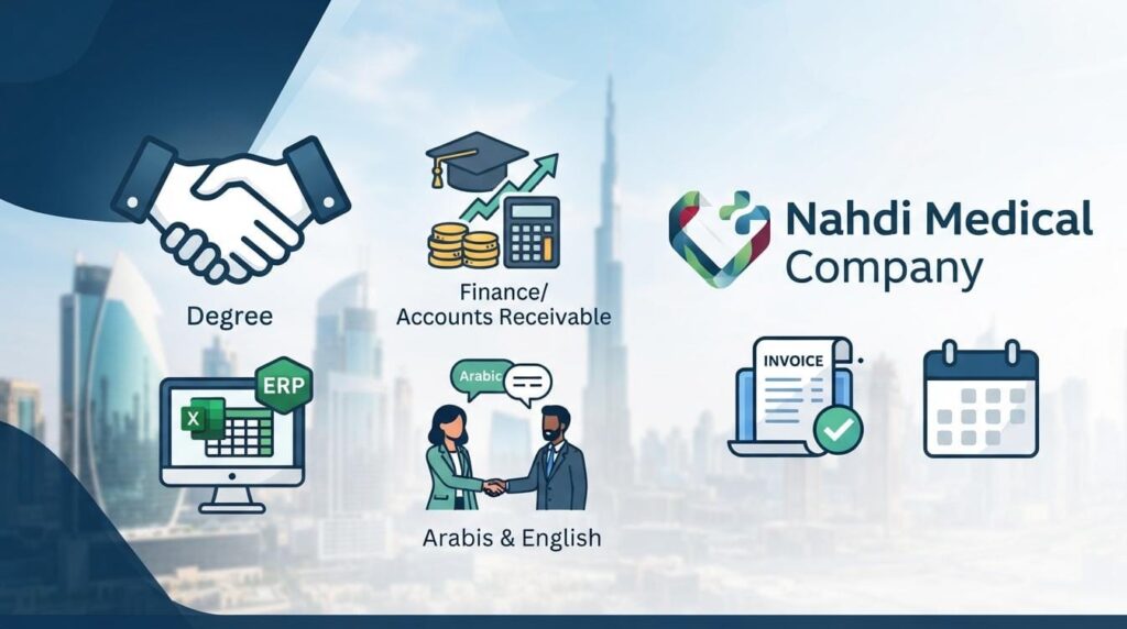 Nahdi Medical Company Careers 2026: Accountant Job Open in UAE|Apply Now For The Latest Vacancies 1 Nahdi Medical Company Careers 2026 Accounts Receivable Accountant vacancy in UAE — fresh graduates and experienced accounting candidates can apply.