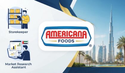 Americana Foods Jobs 2026 UAE – Storekeeper, Market Research Assistant вакансികൾ