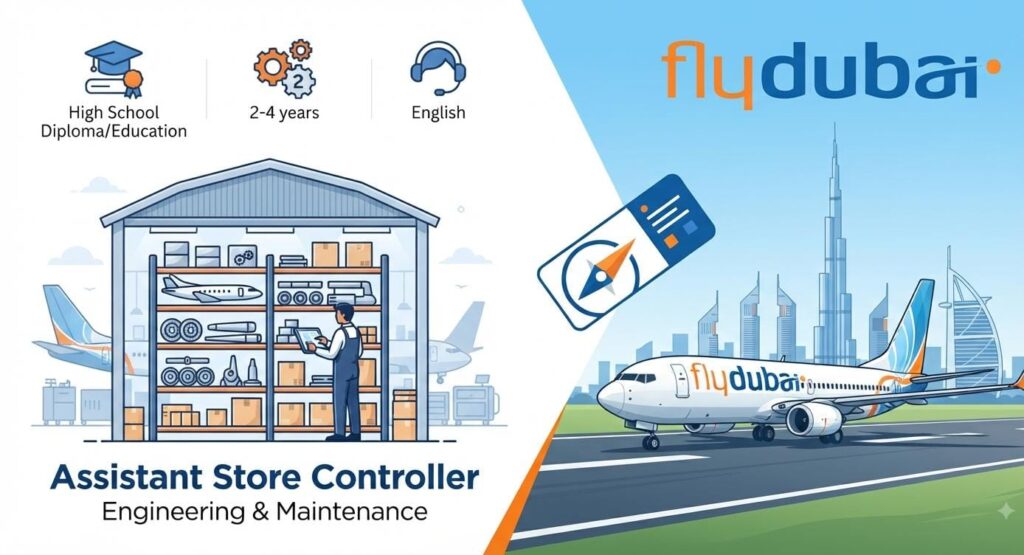 flydubai Jobs 2026: Assistant Store Controller Vacancy in Dubai|Apply Now For The Latest Vacancies 1 flydubai Jobs 2026 Assistant Store Controller vacancy in Dubai UAE
