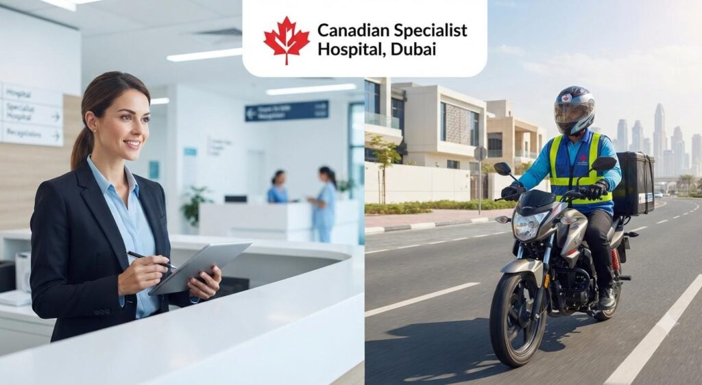 Canadian Specialist Hospital Dubai Jobs 2026: Bike Rider and Front Desk Officer Vacancies|Apply Now For The Latest Vacancies 1 Canadian Specialist Hospital Dubai Jobs 2026 for Bike Rider and Front Desk Officer