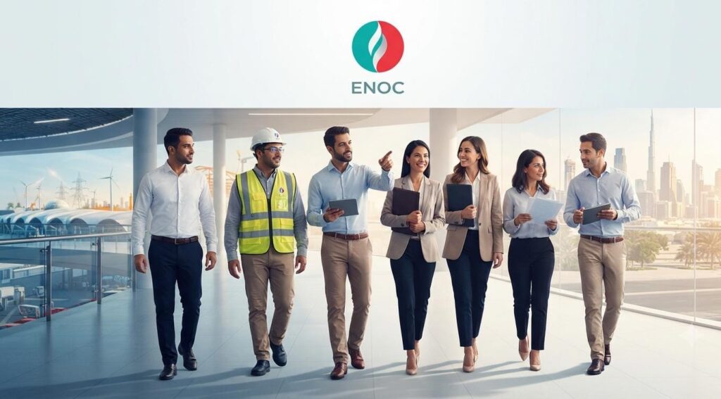Alt Text: ENOC Careers 2026 latest job vacancies in Dubai and Sharjah, UAE for Driver, HSEQ Manager, IT Support and other positions.