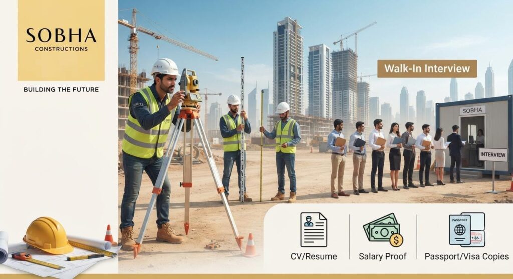 Sobha Constructions Careers 2026: Walk-In Interview for Surveyor Jobs|Apply Now For The Latest Vacancies 1 Sobha Constructions Careers 2026 walk-in interview for surveyor jobs in Dubai