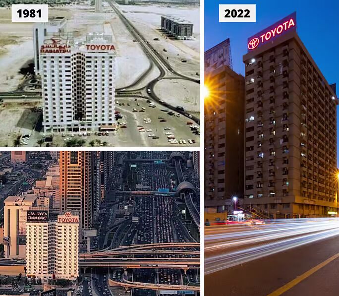 Dubai Toyota building demolition:ദുബായിലെ പ്രശസ്തമായ 'ടൊയോട്ട കെട്ടിടം' പൊളിച്ചുനീക്കുന്നു; അരനൂറ്റാണ്ട് പിന്നിട്ട ചരിത്രത്തിന് വിരാമം 1 dubai toyota