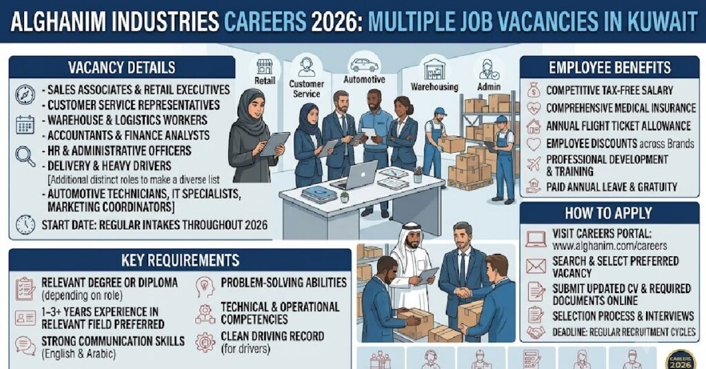Alghanim Industries Careers 2026: Multiple Job Vacancies in Kuwait 1 ALGANIUM