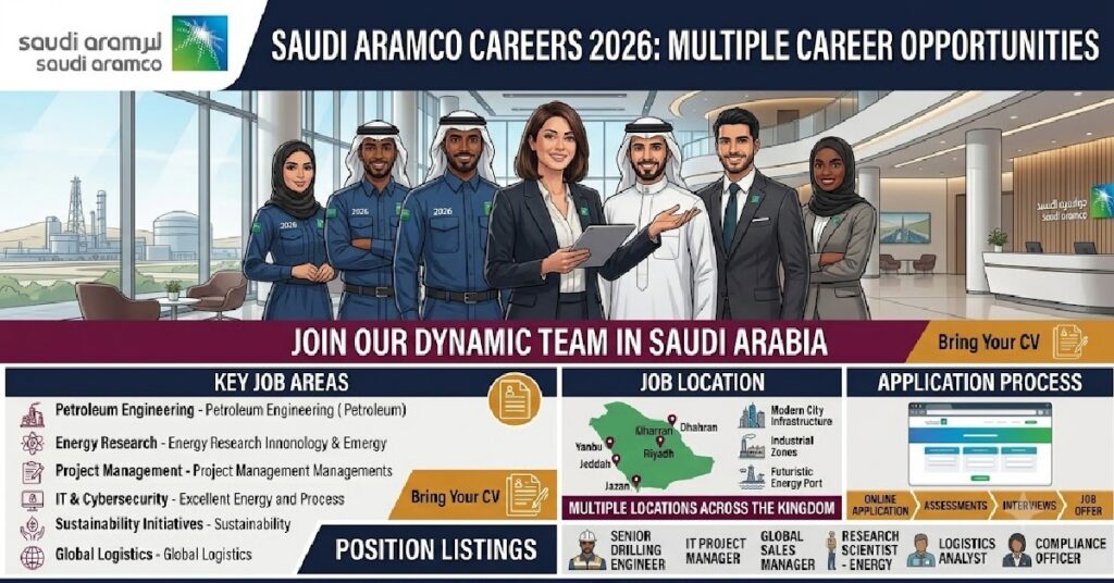 Saudi Aramco Job Vacancies 2026: Multiple Career Opportunities in Saudi Arabia 1 JOBS NEWWWWW