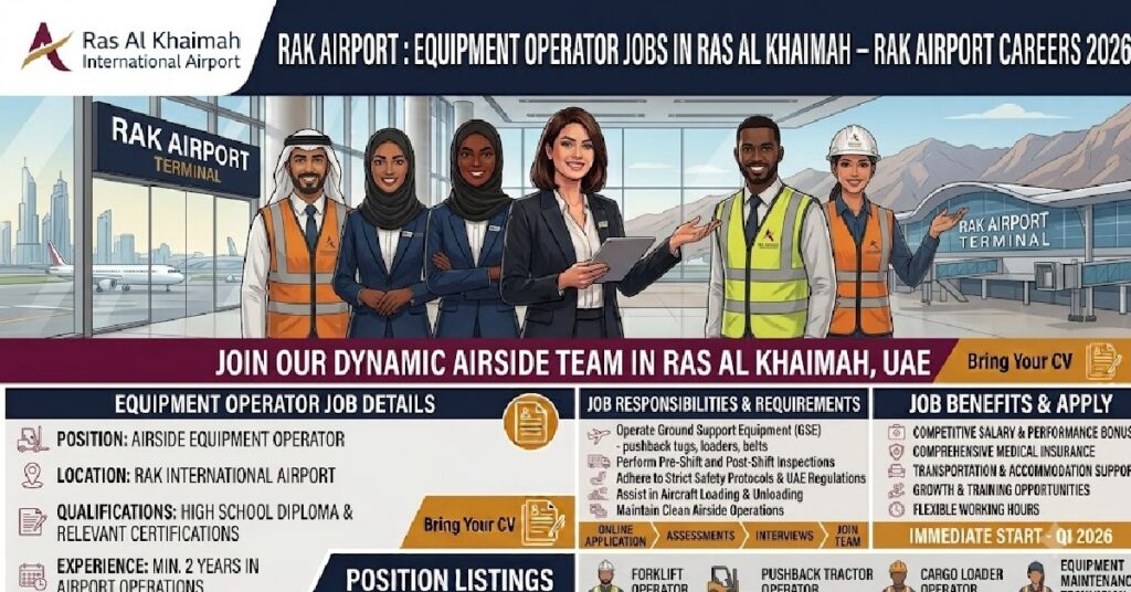 RAK Airport : Equipment Operator Jobs in Ras Al Khaimah – RAK Airport Careers 2026 1 RAK