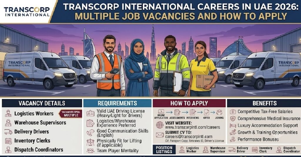 Transcorp International Careers in UAE 2026: Multiple Job Vacancies and How to Apply 1 jobs 44444444
