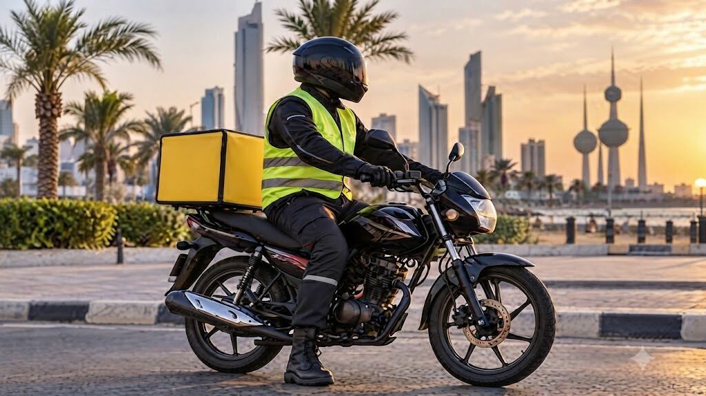 Safety Advisory for Delivery Riders ഓർഡറുകൾ എത്തിക്കാനുള്ള തിരക്കിനിടയിലും സുരക്ഷയിൽ വിട്ടുവീഴ്ച ചെയ്യരുത്; കുവൈത്തിൽ ഡെലിവറി റൈഡർമാർക്ക് സുരക്ഷാ നിർദേശം 1 deliivery boy e1791781752720